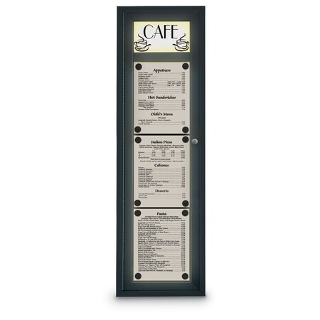 United Visual Products Sliding Door Indoor Enclosed Corkboard, 7 UV9003ACSH-SATIN-DRKSPR
